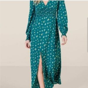 Francesca's Stephanie smocked midi floral dress